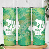 Green Polynesia Father's Day Skinny Tumbler Dad You Are My Hero