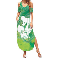 Green Polynesia Father's Day Summer Maxi Dress Dad You Are My Hero