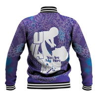 Purple Polynesia Father's Day Baseball Jacket Dad You Are My Hero LT14 - Polynesian Pride