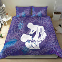 Purple Polynesia Father's Day Bedding Set Dad You Are My Hero