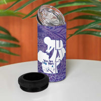 Purple Polynesia Father's Day 4 in 1 Can Cooler Tumbler Dad You Are My Hero LT14 - Polynesian Pride
