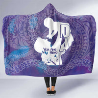 Purple Polynesia Father's Day Hooded Blanket Dad You Are My Hero