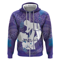 Purple Polynesia Father's Day Hoodie Dad You Are My Hero
