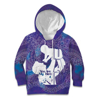 Purple Polynesia Father's Day Kid Hoodie Dad You Are My Hero LT14 Hoodie Purple - Polynesian Pride