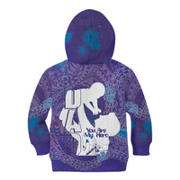 Purple Polynesia Father's Day Kid Hoodie Dad You Are My Hero LT14 - Polynesian Pride