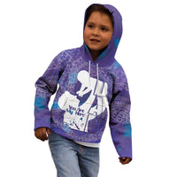 Purple Polynesia Father's Day Kid Hoodie Dad You Are My Hero LT14 - Polynesian Pride