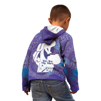 Purple Polynesia Father's Day Kid Hoodie Dad You Are My Hero LT14 - Polynesian Pride