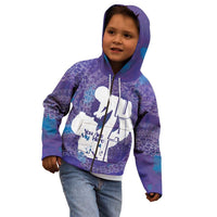 Purple Polynesia Father's Day Kid Hoodie Dad You Are My Hero LT14 - Polynesian Pride