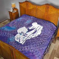 Purple Polynesia Father's Day Quilt Dad You Are My Hero