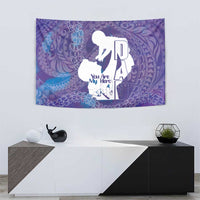 Purple Polynesia Father's Day Tapestry Dad You Are My Hero