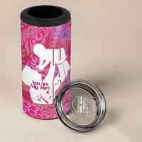 Pink Polynesia Father's Day 4 in 1 Can Cooler Tumbler Dad You Are My Hero LT14 - Polynesian Pride