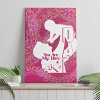 Pink Polynesia Father's Day Canvas Wall Art Dad You Are My Hero LT14 - Polynesian Pride