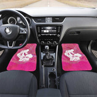 Pink Polynesia Father's Day Car Mats Dad You Are My Hero LT14 Set 2pcs - Front Pink - Polynesian Pride