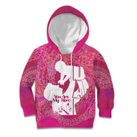 Pink Polynesia Father's Day Kid Hoodie Dad You Are My Hero LT14 Hoodie Pink - Polynesian Pride