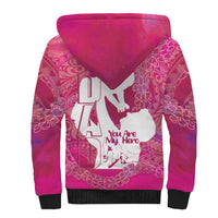Pink Polynesia Father's Day Sherpa Hoodie Dad You Are My Hero LT14 - Polynesian Pride
