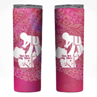 Pink Polynesia Father's Day Skinny Tumbler Dad You Are My Hero