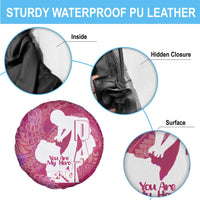 Pink Polynesia Father's Day Spare Tire Cover Dad You Are My Hero