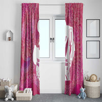 Pink Polynesia Father's Day Window Curtain Dad You Are My Hero