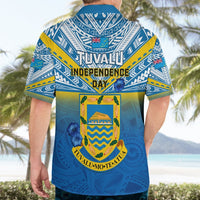 Tuvalu Independence Day Hawaiian Shirt Tuvaluan Proud 45th Anniversary Polynesian Pattern LT14 - Polynesian Pride