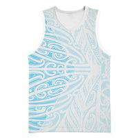 Blue New Zealand Puhoro Maori Tattoo Basketball Jersey