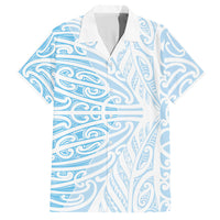 Blue New Zealand Puhoro Maori Tattoo Hawaiian Shirt