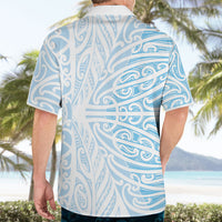 Blue New Zealand Puhoro Maori Tattoo Hawaiian Shirt