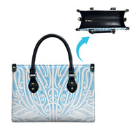 Blue New Zealand Puhoro Maori Tattoo Leather Bag