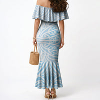 Blue New Zealand Puhoro Maori Tattoo Mermaid Dress LT14 - Polynesian Pride