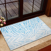 Blue New Zealand Puhoro Maori Tattoo Rubber Doormat