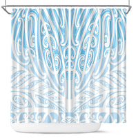 Blue New Zealand Puhoro Maori Tattoo Shower Curtain