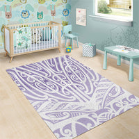 Purple New Zealand Puhoro Maori Tattoo Area Rug
