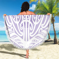 Purple New Zealand Puhoro Maori Tattoo Beach Blanket