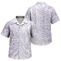 Purple New Zealand Puhoro Maori Tattoo Family Matching Long Sleeve Bodycon Dress and Hawaiian Shirt LT14 Son's Shirt Purple - Polynesian Pride