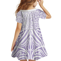 Purple New Zealand Puhoro Maori Tattoo Family Matching Off Shoulder Maxi Dress and Hawaiian Shirt