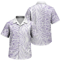 Purple New Zealand Puhoro Maori Tattoo Family Matching Off Shoulder Short Dress and Hawaiian Shirt LT14 Son's Shirt Purple - Polynesian Pride