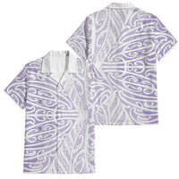 Purple New Zealand Puhoro Maori Tattoo Family Matching Short Sleeve Bodycon Dress and Hawaiian Shirt LT14 Dad's Shirt - Short Sleeve Purple - Polynesian Pride