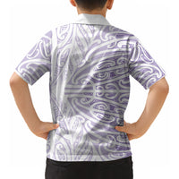 Purple New Zealand Puhoro Maori Tattoo Kid Hawaiian Shirt LT14 - Polynesian Pride