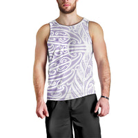 Purple New Zealand Puhoro Maori Tattoo Men Tank Top