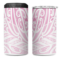 Pink New Zealand Puhoro Maori Tattoo 4 in 1 Can Cooler Tumbler