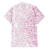 Pink New Zealand Puhoro Maori Tattoo Family Matching Mermaid Dress and Hawaiian Shirt