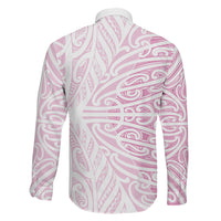 Pink New Zealand Puhoro Maori Tattoo Family Matching Puletasi and Hawaiian Shirt
