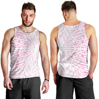 Pink New Zealand Puhoro Maori Tattoo Men Tank Top