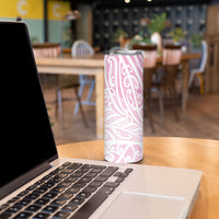 Pink New Zealand Puhoro Maori Tattoo Skinny Tumbler