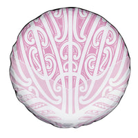 Pink New Zealand Puhoro Maori Tattoo Spare Tire Cover