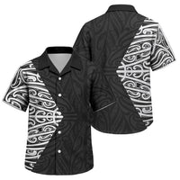 Black New Zealand Puhoro Maori Tattoo Family Matching Short Sleeve Bodycon Dress and Hawaiian Shirt LT14 Son's Shirt Black - Polynesian Pride