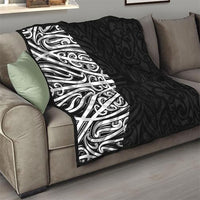 Black New Zealand Puhoro Maori Tattoo Quilt
