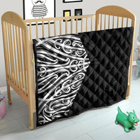 Black New Zealand Puhoro Maori Tattoo Quilt