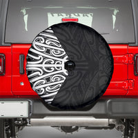 Black New Zealand Puhoro Maori Tattoo Spare Tire Cover