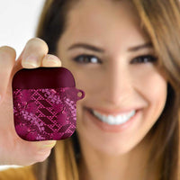 Pink Aloha Hawaii AirPods Case Hawaiian Kakau Ohia Lehua Lei LT14 Pink - Polynesian Pride