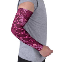 Pink Aloha Hawaii Arm Sleeves Hawaiian Kakau Ohia Lehua Lei LT14 - Polynesian Pride